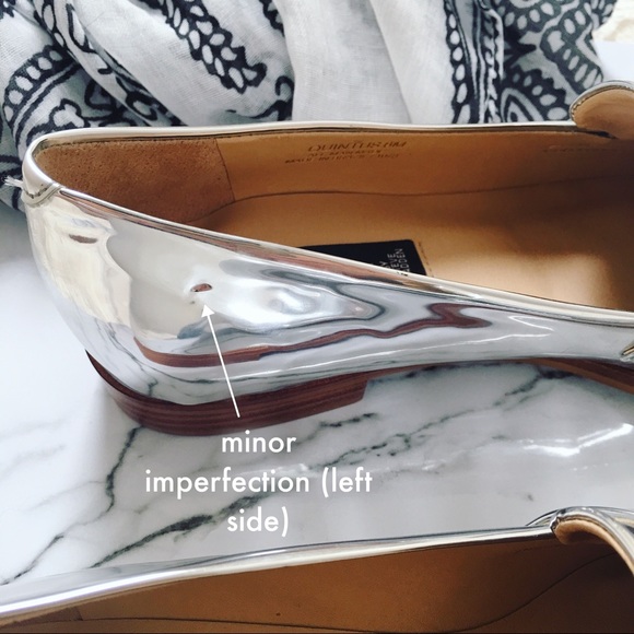 Steve Madden Silver Mirrored Loafer Flats {size 6} - Picture 3 of 6